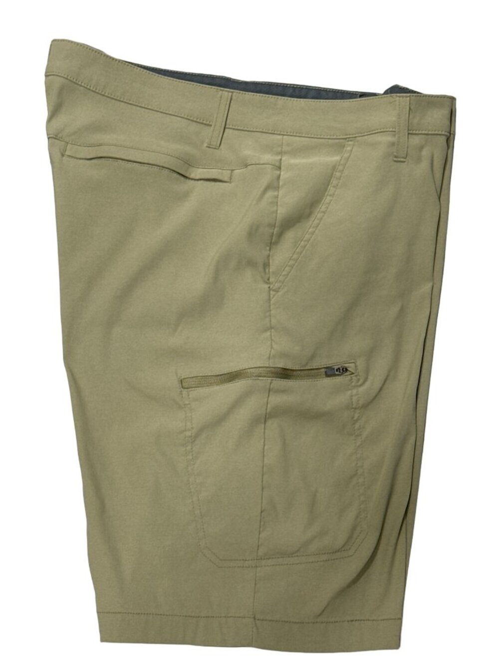 Weatherproof Vintage Mens Shorts Khaki Front Zip Thigh Pocket Back Pocket Sz 38